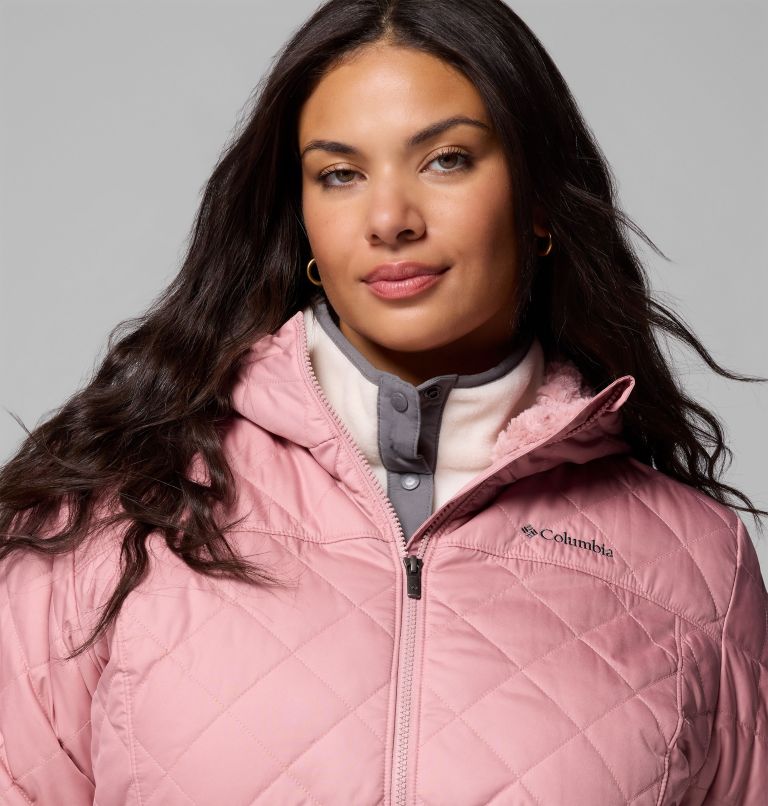 Women's Copper Crest II Hooded Jacket - Plus Size, Color: Eraser Pink, image 7