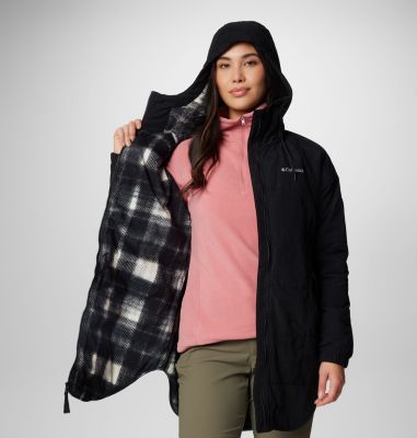 Giubbotto Columbia Utility Donna Chatfield Hill Plaid Rosso Taglia M Foderato In Pile