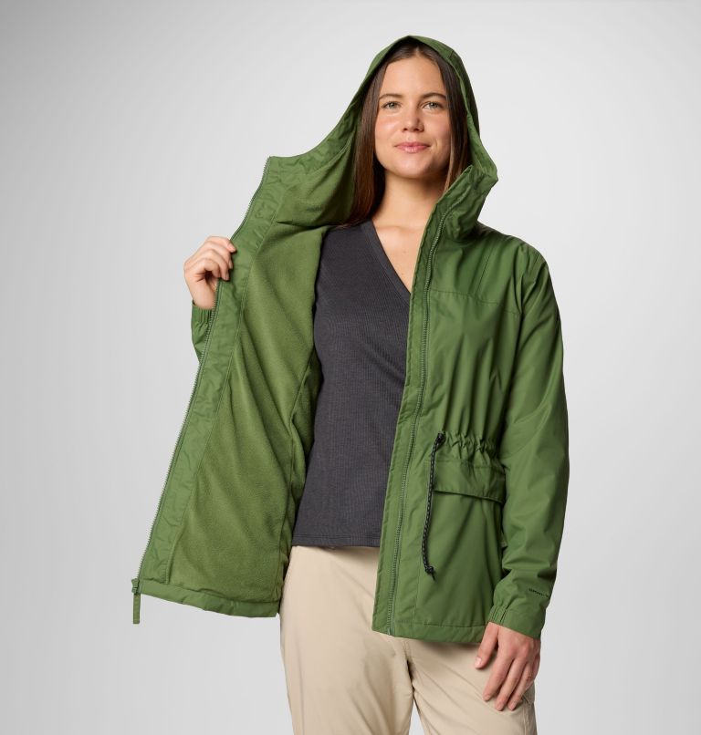Women's Sweet Creek II Lined Rain Jacket, Color: Canteen, image 6