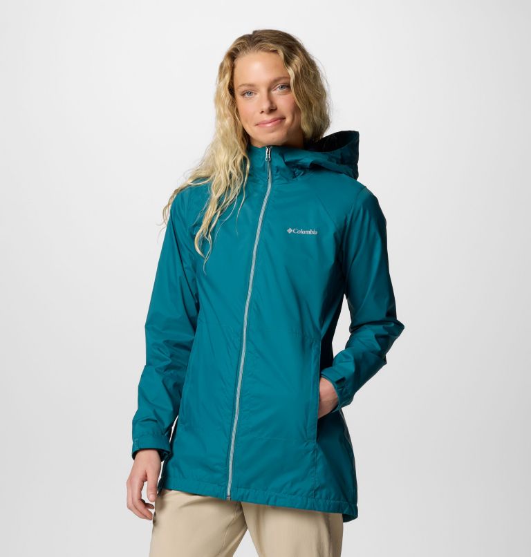 Women's Switchback II Lined Long Jacket, Color: River Blue, image 3