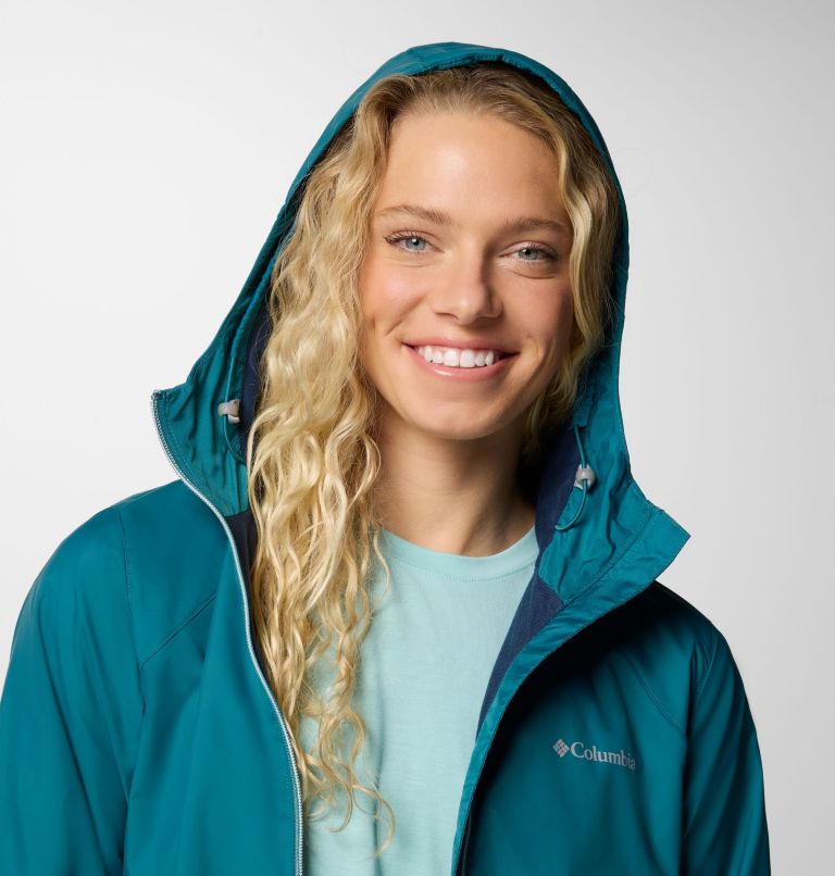 Women's Switchback II Lined Long Jacket, Color: River Blue, image 4
