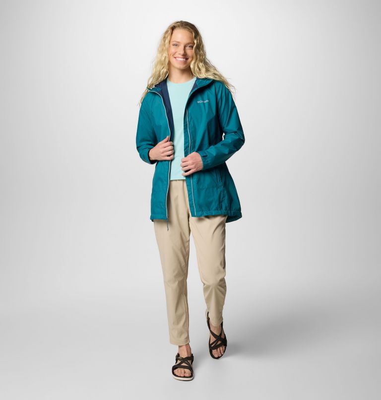 Women's Switchback II Lined Long Jacket, Color: River Blue, image 6