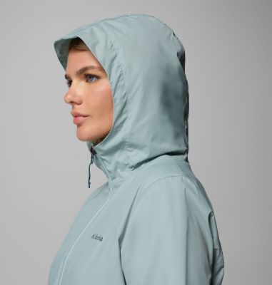 Rain Jacket Women Columbia Women's Black Switchback Lined Long