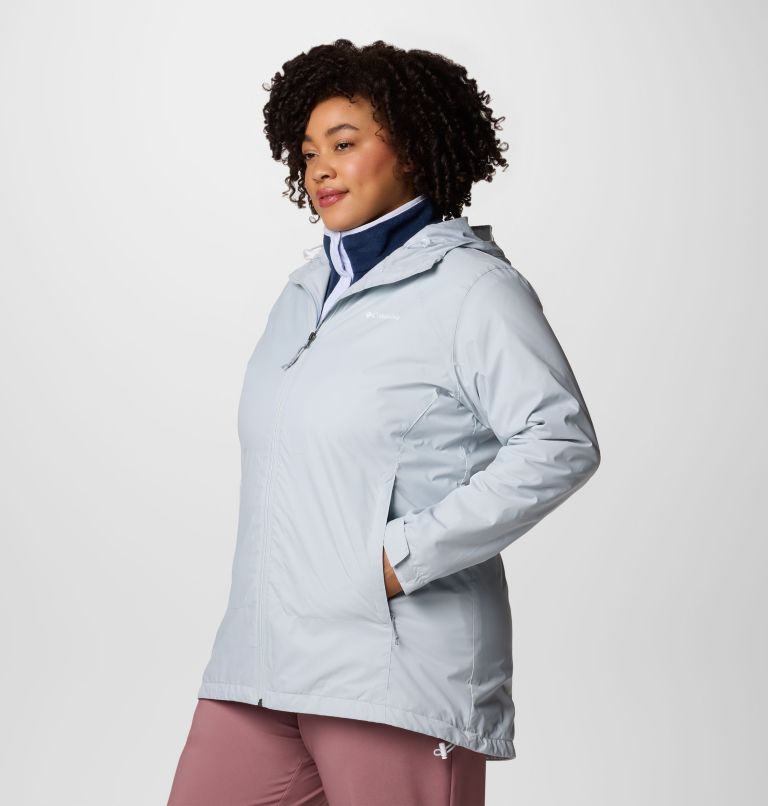 Women's Switchback II Lined Long Jacket - Plus Size, Color: Cirrus Grey, image 4