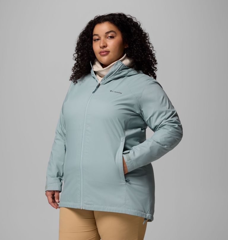 Women's Switchback II Lined Long Jacket - Plus Size, Color: Crushed Blue, image 4