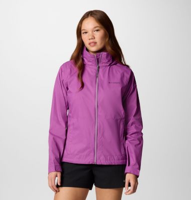 Columbia jacket Puffect II Mid women's violet color 2088471