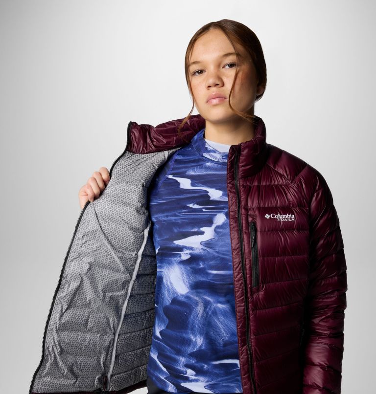 Women's Arctic Crest Down Jacket, Color: Moonvista, image 6