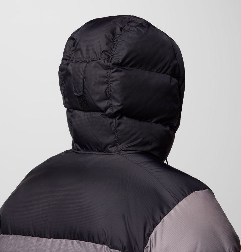 Men's Puffect II Hooded Puffer Jacket, Color: City Grey, Black, image 7