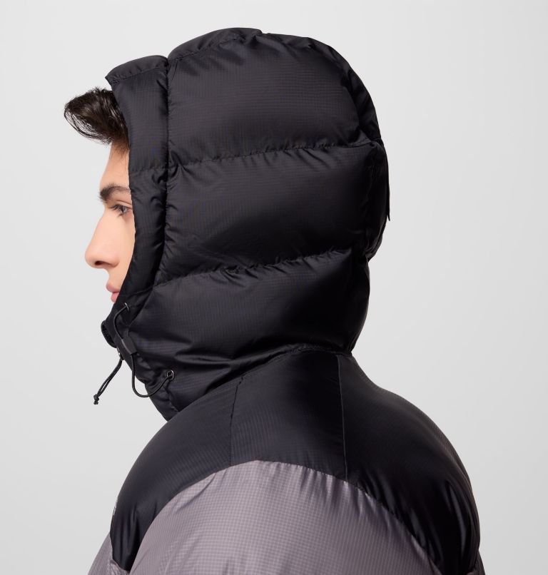 Men's Puffect II Hooded Puffer Jacket, Color: City Grey, Black, image 8