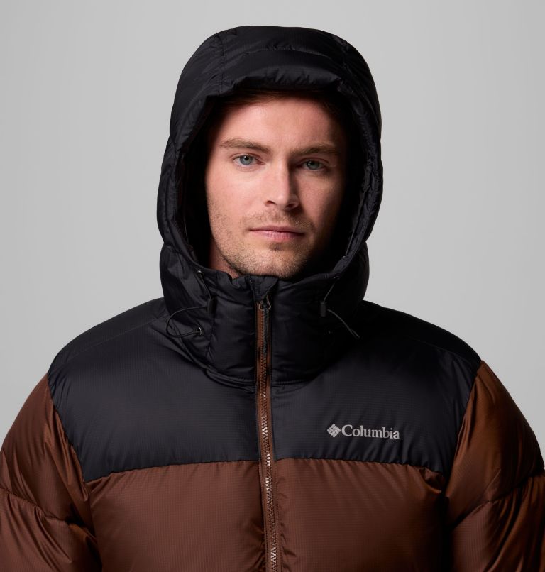 Men's Puffect II Hooded Puffer Jacket, Color: Tobacco, Black, image 6