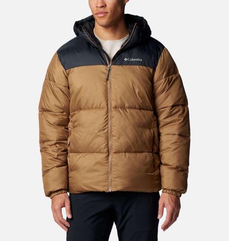 Men's Puffect II Hooded Puffer Jacket, Color: Delta, Black, image 1