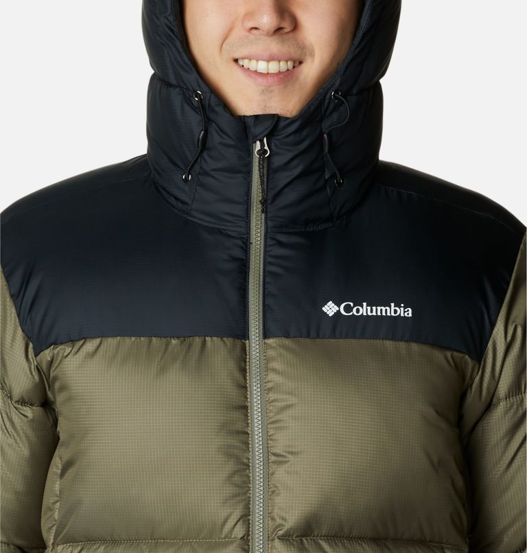 Men's Puffect II Hooded Puffer Jacket, Color: Stone Green, Black, image 4