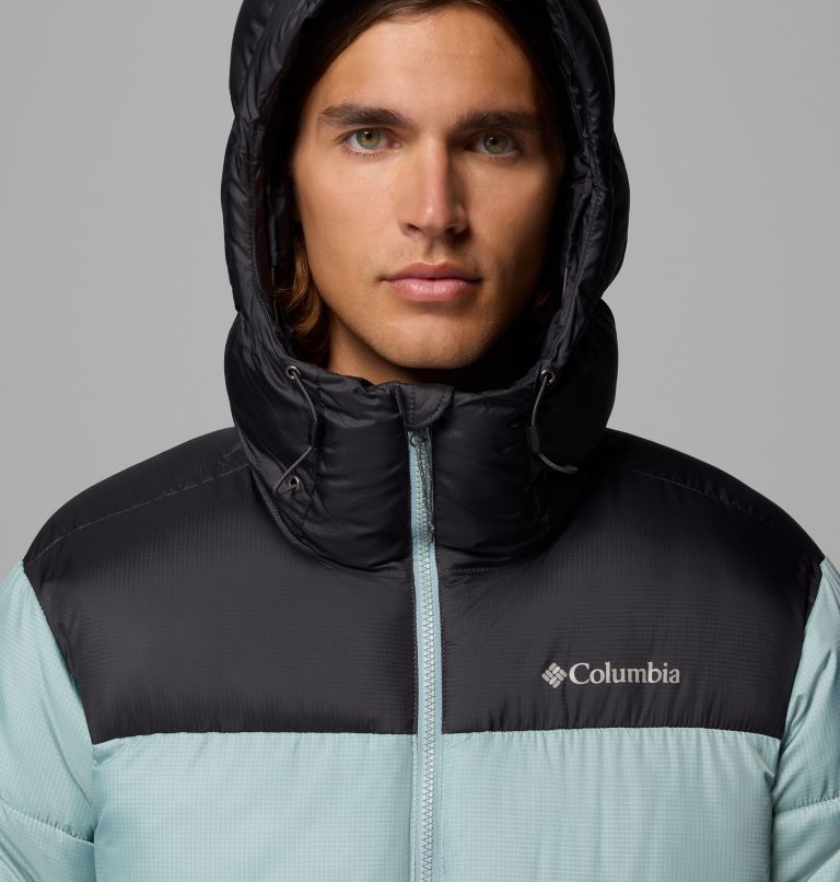 Men's Puffect II Hooded Puffer Jacket, Color: Crushed Blue, Shark, image 6