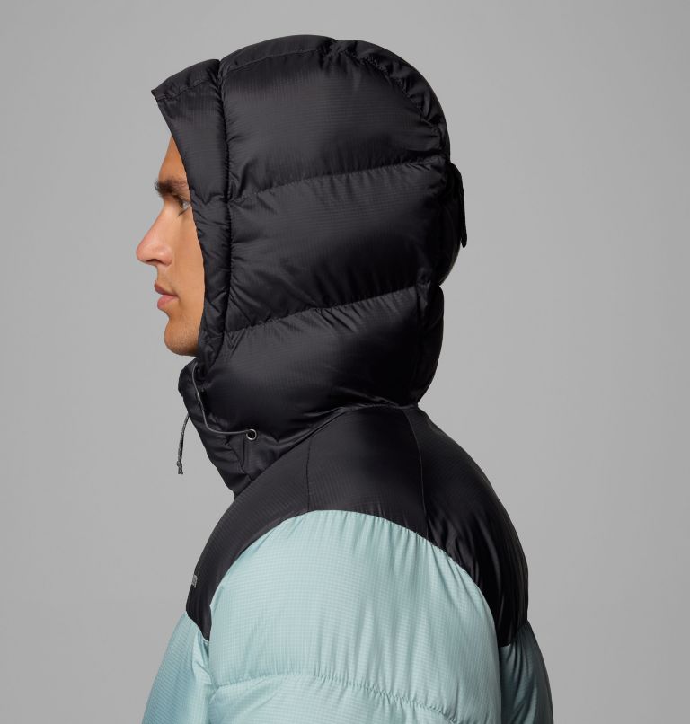 Men's Puffect II Hooded Puffer Jacket, Color: Crushed Blue, Shark, image 7
