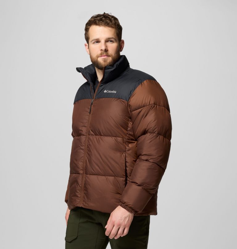 Men's Puffect III Puffer Jacket, Color: Tobacco, Black, image 4