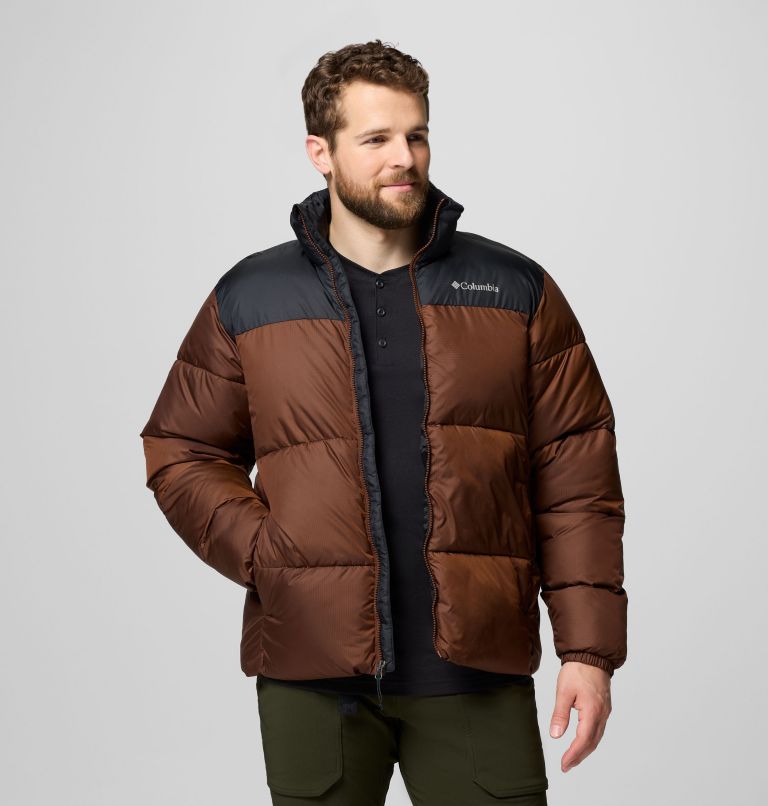 Men's Puffect III Puffer Jacket, Color: Tobacco, Black, image 5