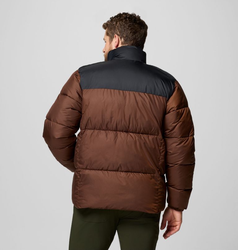 Men's Puffect III Puffer Jacket, Color: Tobacco, Black, image 3