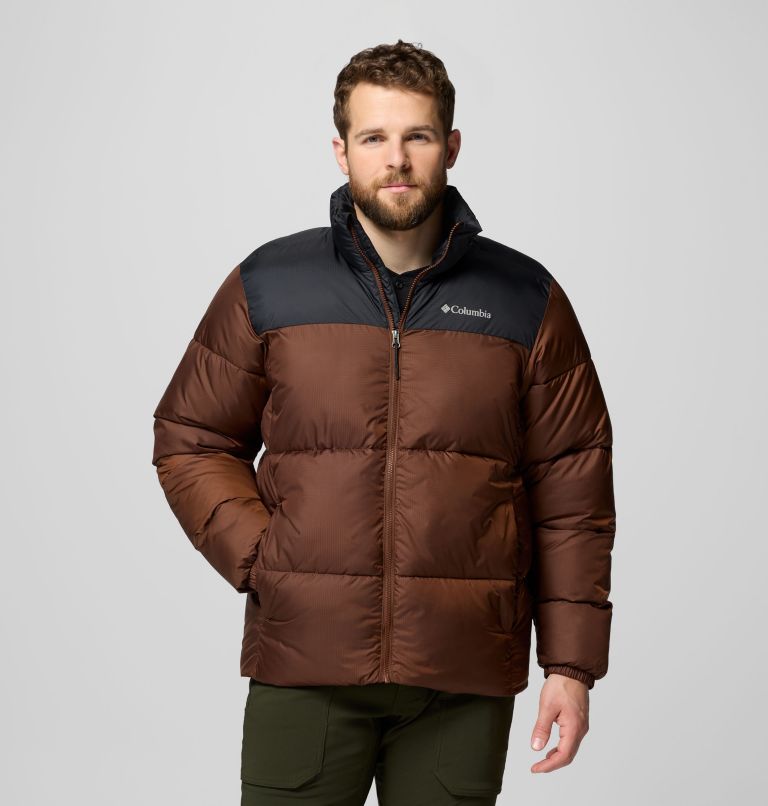 Men's Puffect III Puffer Jacket, Color: Tobacco, Black, image 1