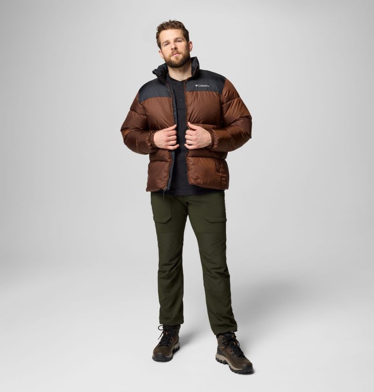 Men's Puffect III Puffer Jacket, Color: Tobacco, Black, image 2