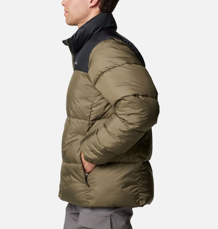 Men's Puffect III Puffer Jacket, Color: Stone Green, Black, image 3