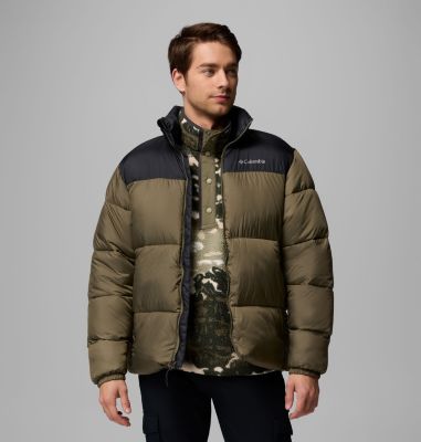 Men's Puffect III Puffer Jacket, Color: Stone Green, Black, image 12