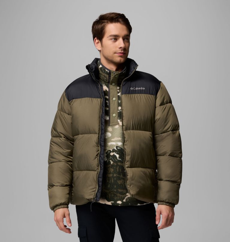 Men's Puffect III Puffer Jacket, Color: Stone Green, Black, image 4