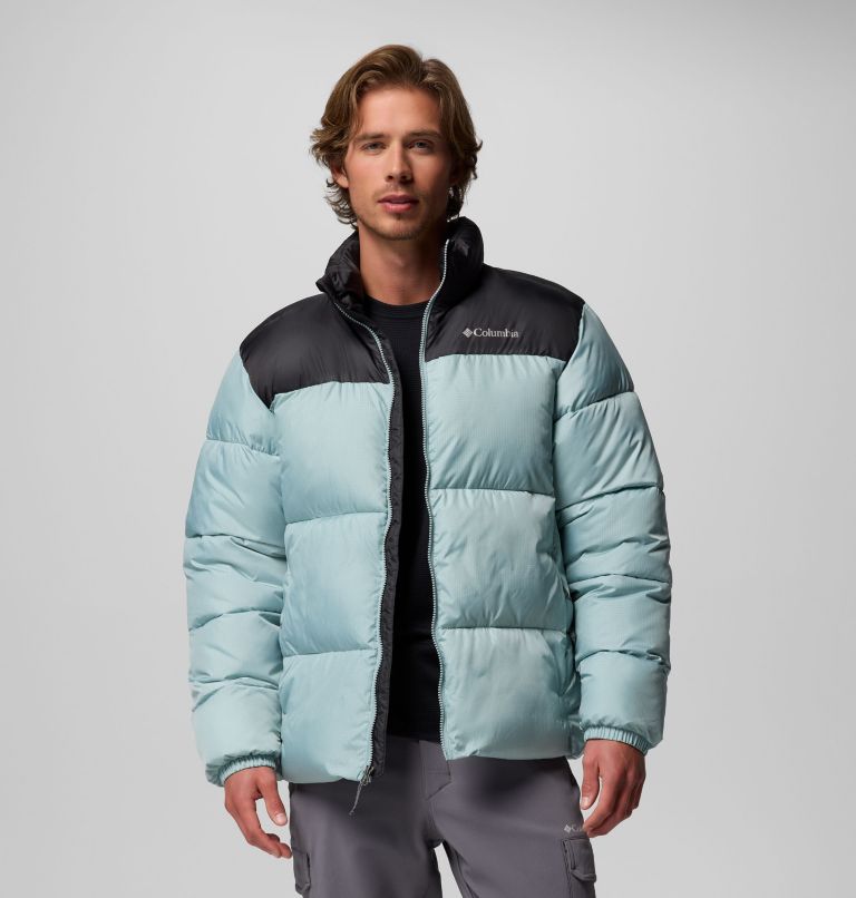 Men's Puffect III Puffer Jacket, Color: Crushed Blue, Shark, image 5