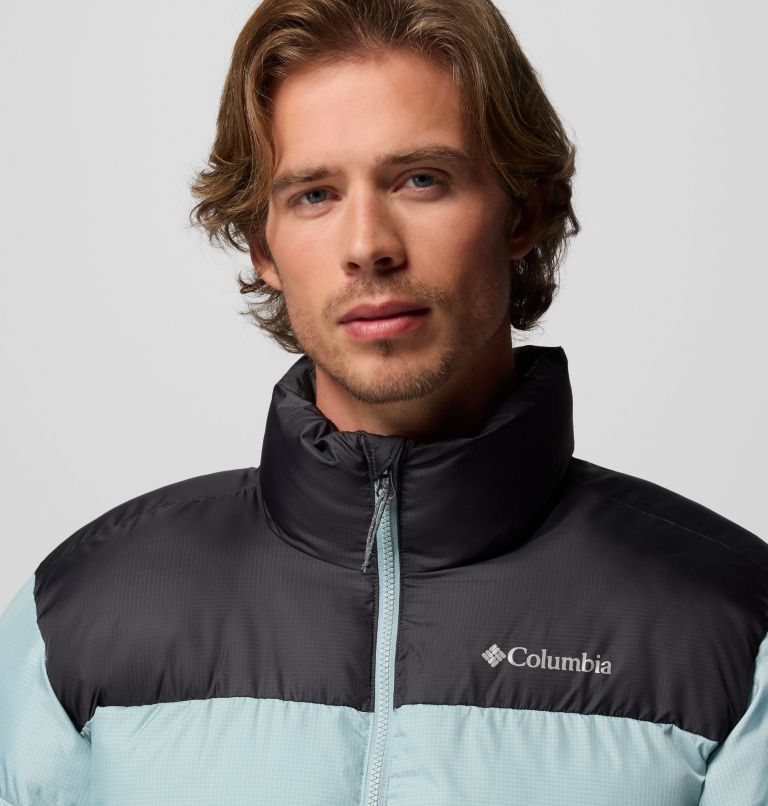 Men's Puffect III Puffer Jacket, Color: Crushed Blue, Shark, image 6