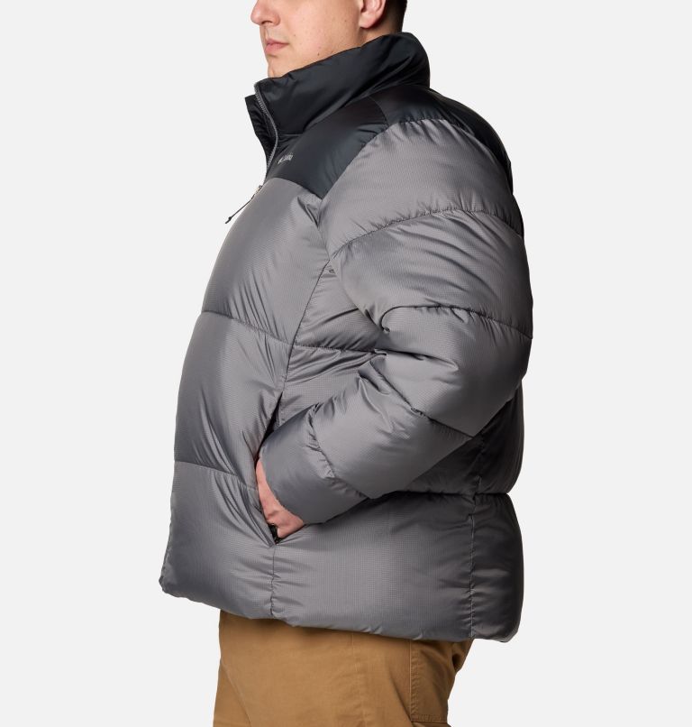 Men's Puffect III Insulated Puffer Jacket - Extended Size, Color: City Grey, Black, image 3