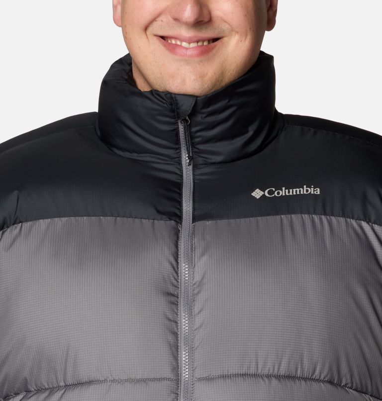 Men's Puffect III Insulated Puffer Jacket - Extended Size, Color: City Grey, Black, image 4