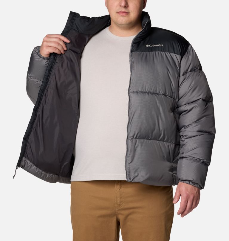 Men's Puffect III Insulated Puffer Jacket - Extended Size, Color: City Grey, Black, image 5