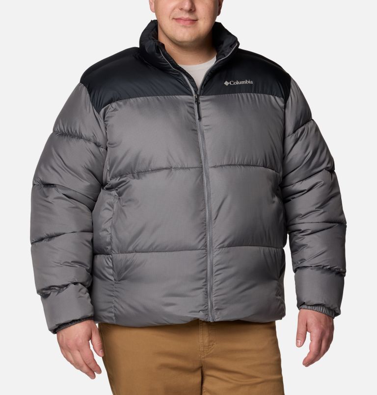 Men's Puffect III Insulated Puffer Jacket - Extended Size, Color: City Grey, Black, image 1