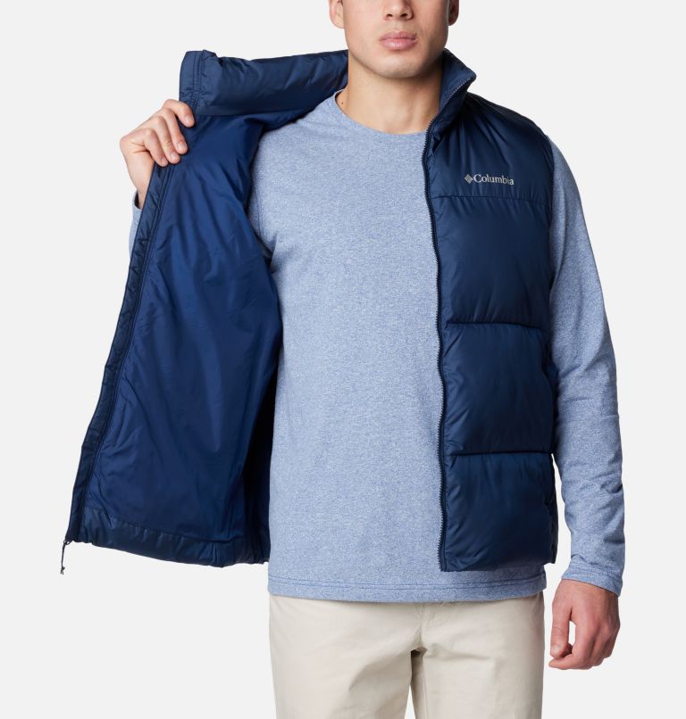 Men's Puffect III Puffer Vest, Color: Collegiate Navy, image 5