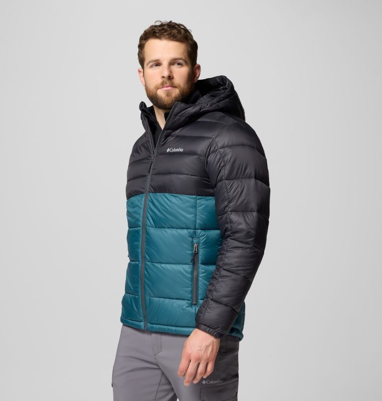 Men's Buck Butte II Hooded Insulated Jacket, Color: Everblue, Shark, image 4