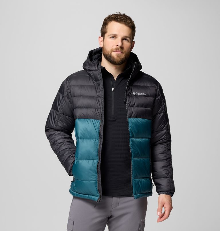 Men's Buck Butte II Hooded Insulated Jacket, Color: Everblue, Shark, image 5