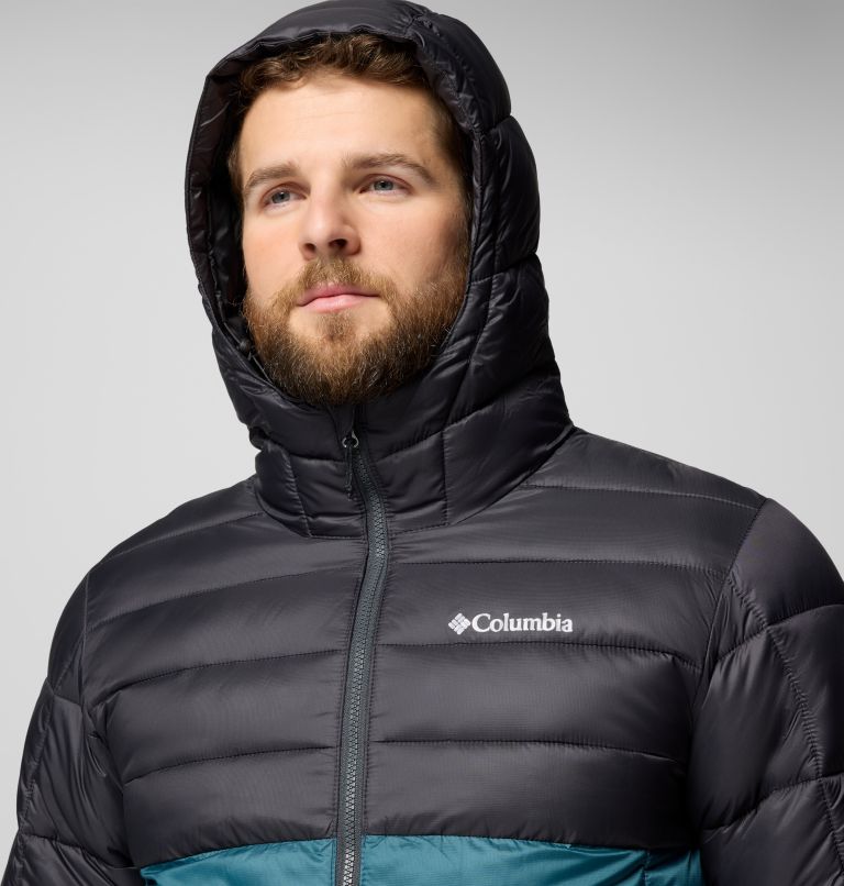 Men's Buck Butte II Hooded Insulated Jacket, Color: Everblue, Shark, image 6
