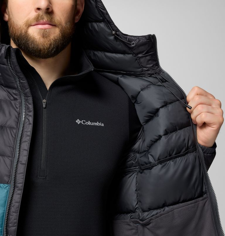 Men's Buck Butte II Hooded Insulated Jacket, Color: Everblue, Shark, image 8