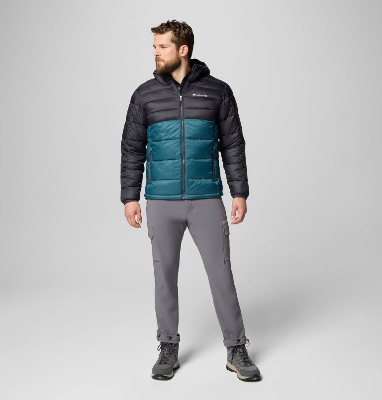 Men's Buck Butte II Hooded Insulated Jacket, Color: Everblue, Shark, image 2