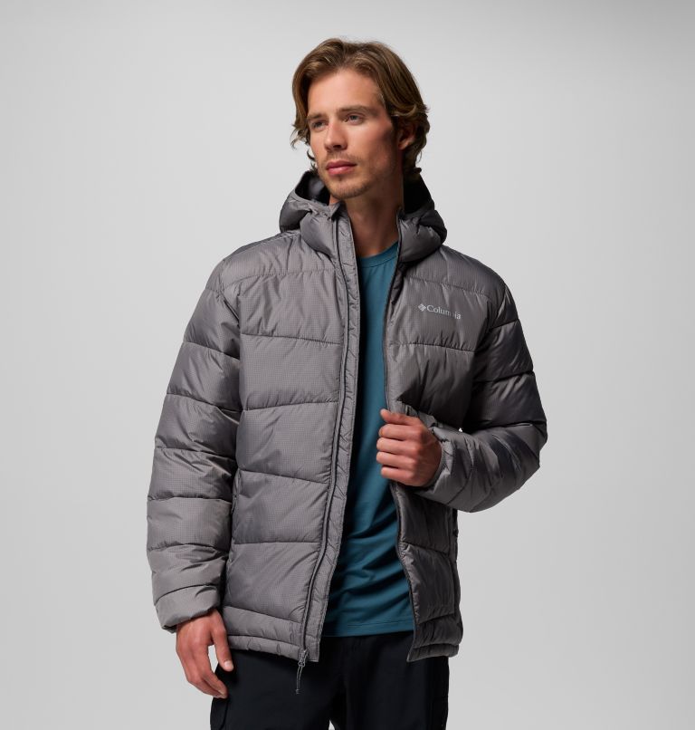 Giacca imbottita con cappuccio Fivemile Butte II da uomo, Color: City Grey, image 5
