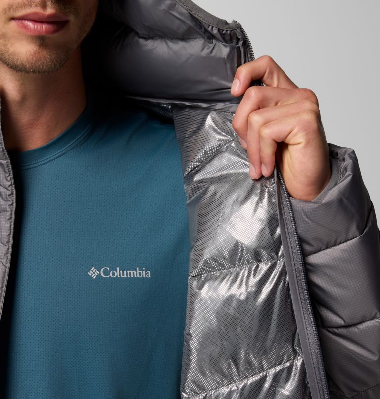 Giacca imbottita con cappuccio Fivemile Butte II da uomo, Color: City Grey, image 6