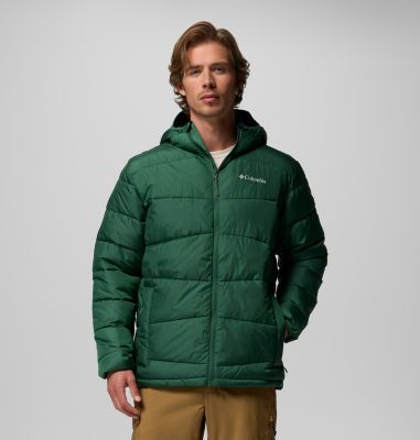 Men's Fivemile Butte II Hooded Puffer Jacket, Color: Rain Forest, image 3