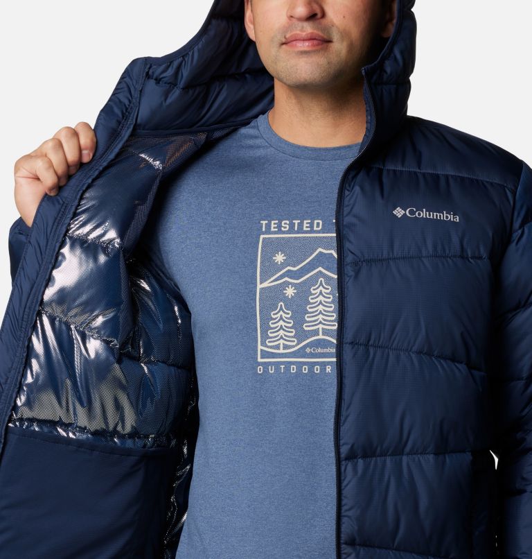 Men's Fivemile Butte II Hooded Puffer Jacket, Color: Collegiate Navy, image 5