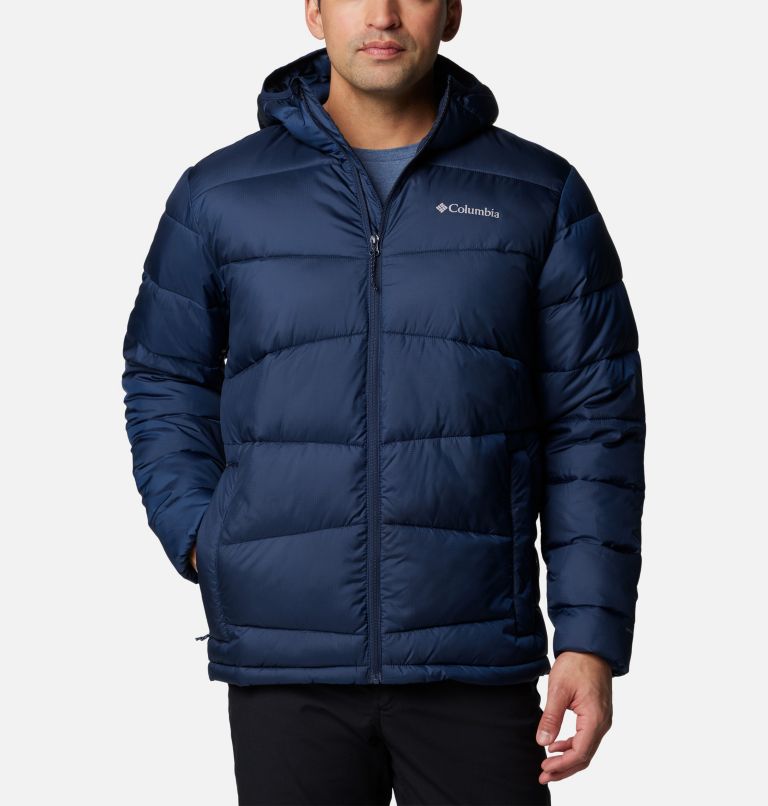Men's Fivemile Butte II Hooded Puffer Jacket, Color: Collegiate Navy, image 7