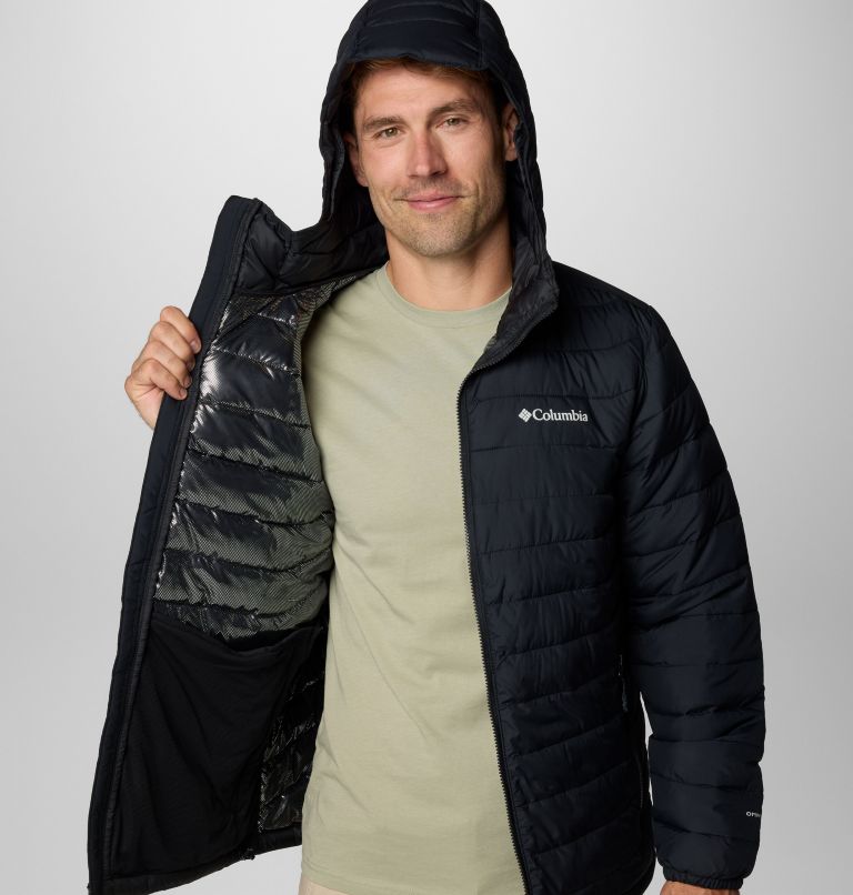 Men's Powder Lite II Hooded Jacket, Color: Black, image 6