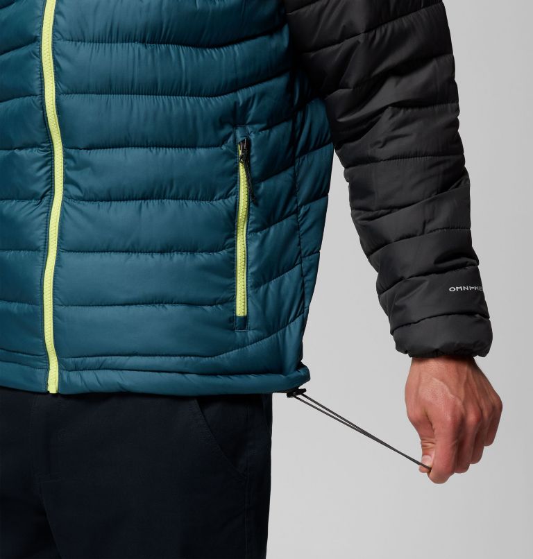 Men's Powder Lite II Hooded Jacket, Color: Everblue, Shark, image 9