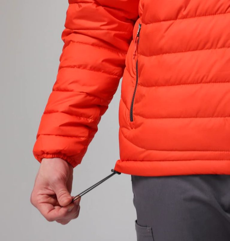 Men's Powder Lite II Hooded Jacket, Color: Zing, Shark