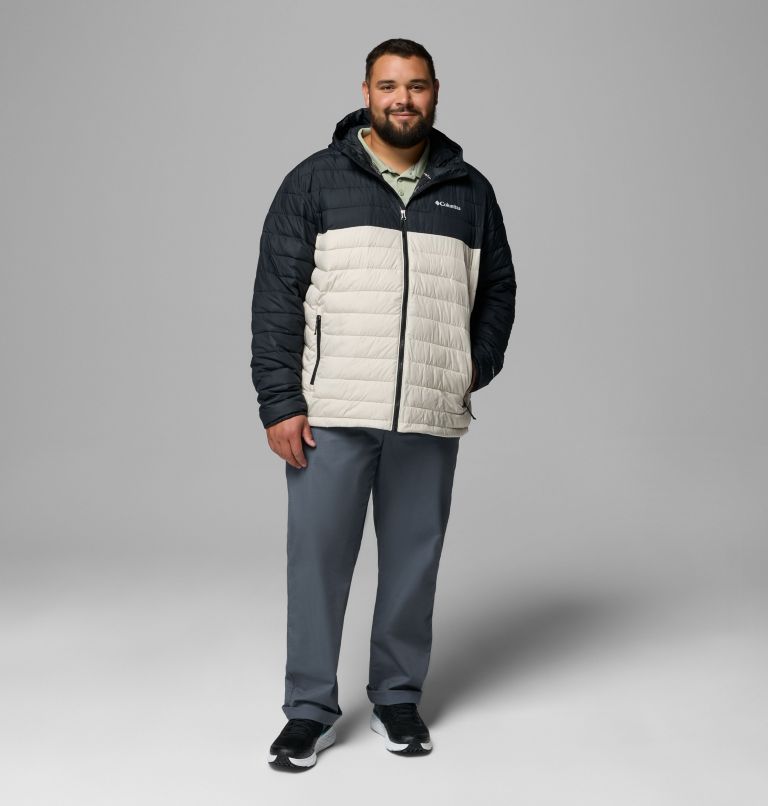 Men's Powder Lite II Hooded Insulated Jacket - Extended Size, Color: Dark Stone, Black, image 2