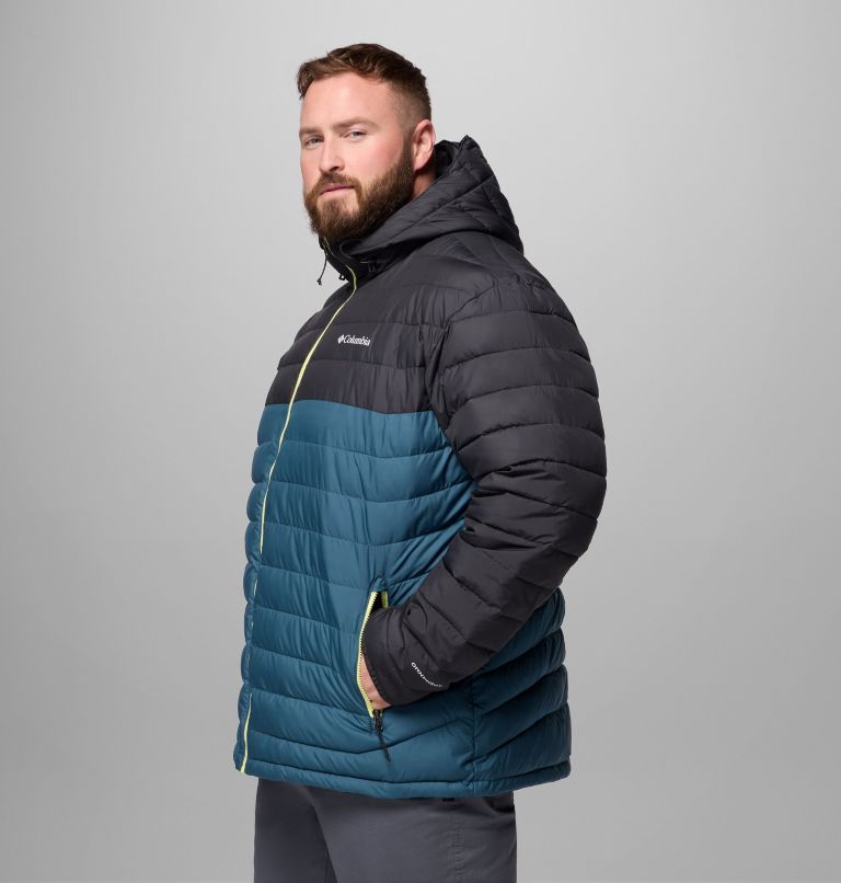 Men's Powder Lite II Hooded Jacket - Big, Color: Everblue, Shark, image 4