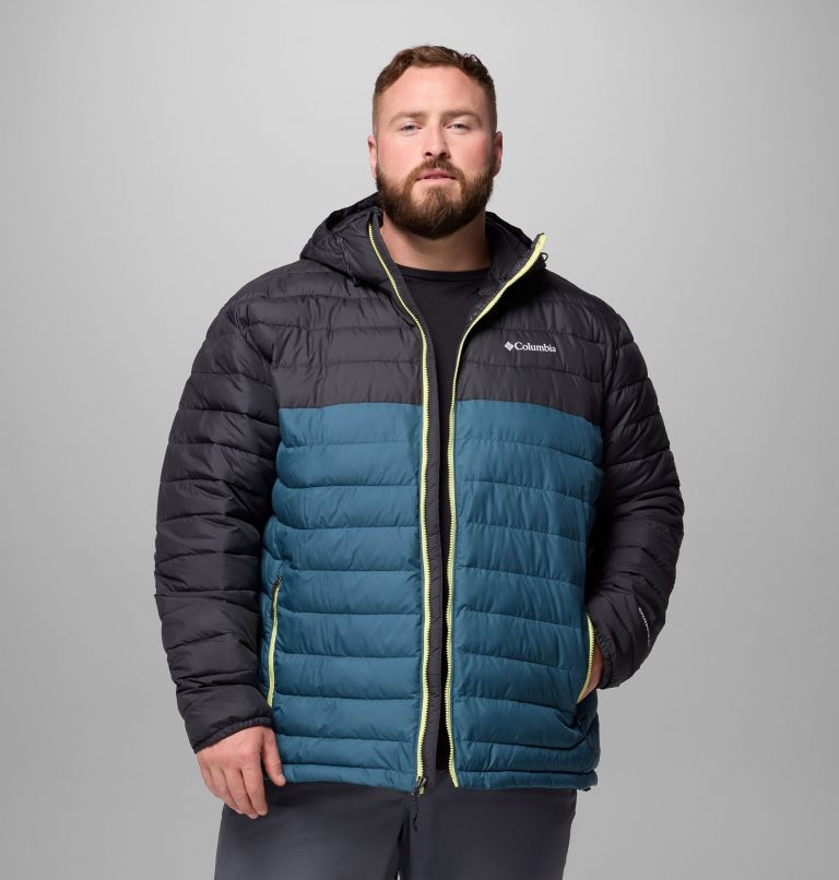 Men's Powder Lite II Hooded Jacket - Big, Color: Everblue, Shark, image 5