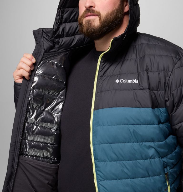 Men's Powder Lite II Hooded Jacket - Big, Color: Everblue, Shark, image 6